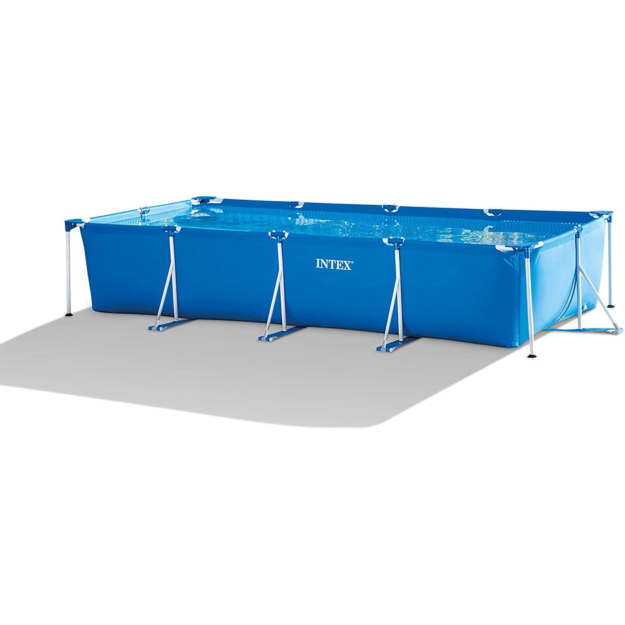 Pool, Set Frame (450x220x84cm) rechteckig blau INTEX Pool