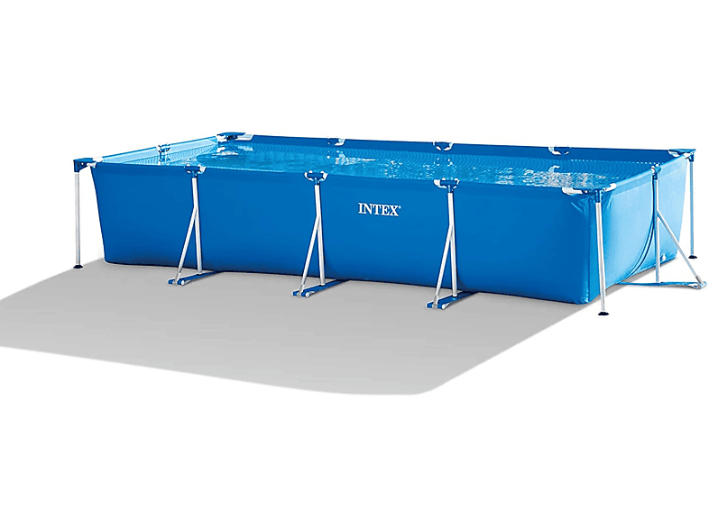 INTEX Frame Pool (450x220x84cm) Set Pool, blau rechteckig