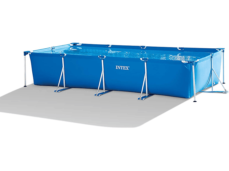 INTEX Frame Pool Set rechteckig (450x220x84cm) Pool, blau SATURN