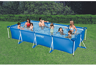 INTEX Frame Pool Set rechteckig (450x220x84cm) Pool, mehrfarbig