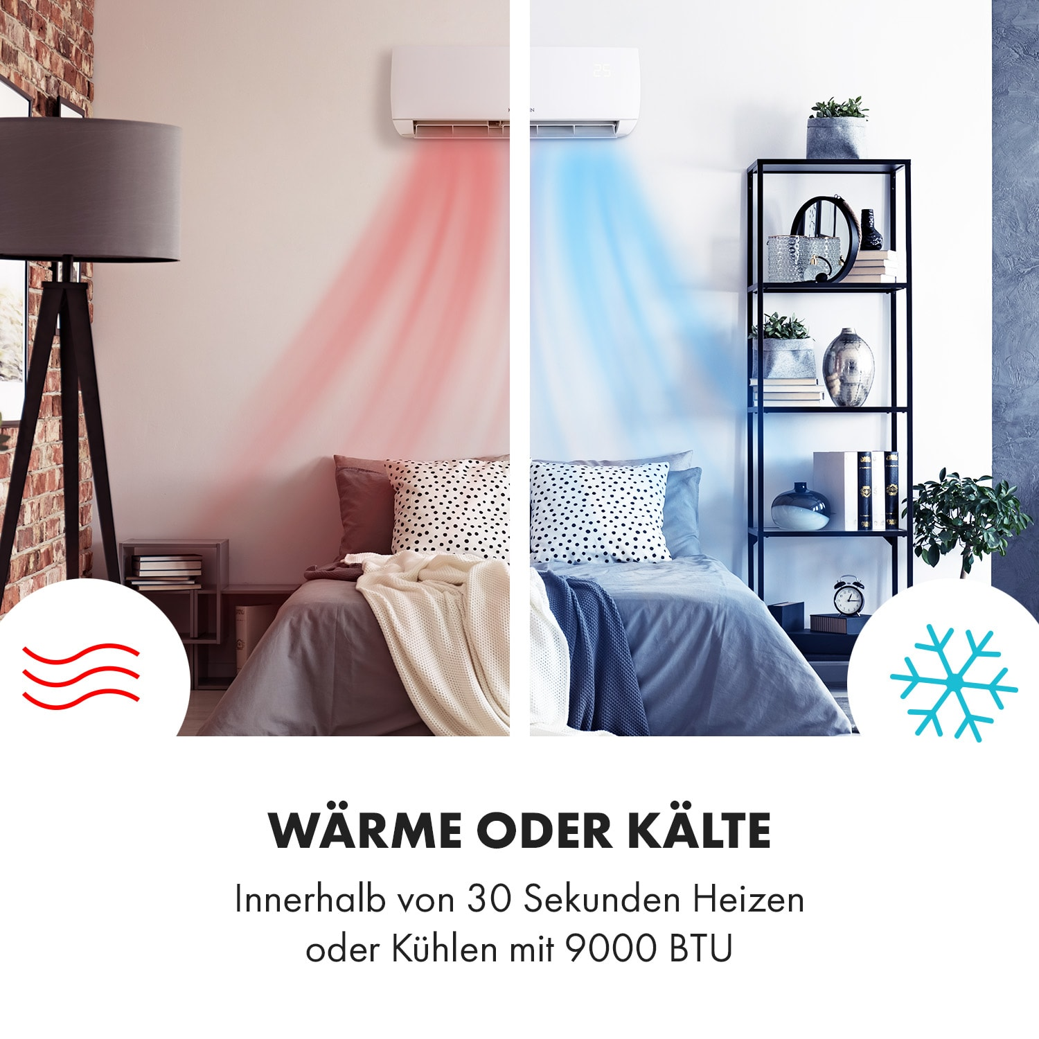 KLARSTEIN Windwaker Smart Klimaanlage Creme Energieeffizienzklasse: Raumgröße: m² 44 weiß / Max. A
