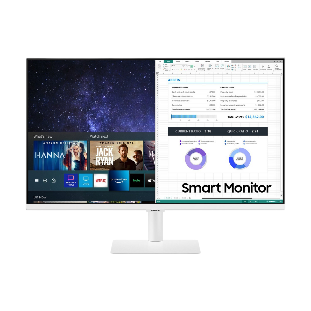 Monitor gaming - SMART M5 SAMSUNG, 32 ", Full-HD, 8 ms, 2x HDMI 1x USB, Blanco