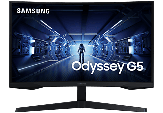 SAMSUNG Samsung Odyssey G5 G55T 31.5 (2021), 2560x1440, 16:9, HDMI, AMD FreeSync, Curved, schwarz 32 Zoll WQHD Monitore (1 ms Reaktionszeit