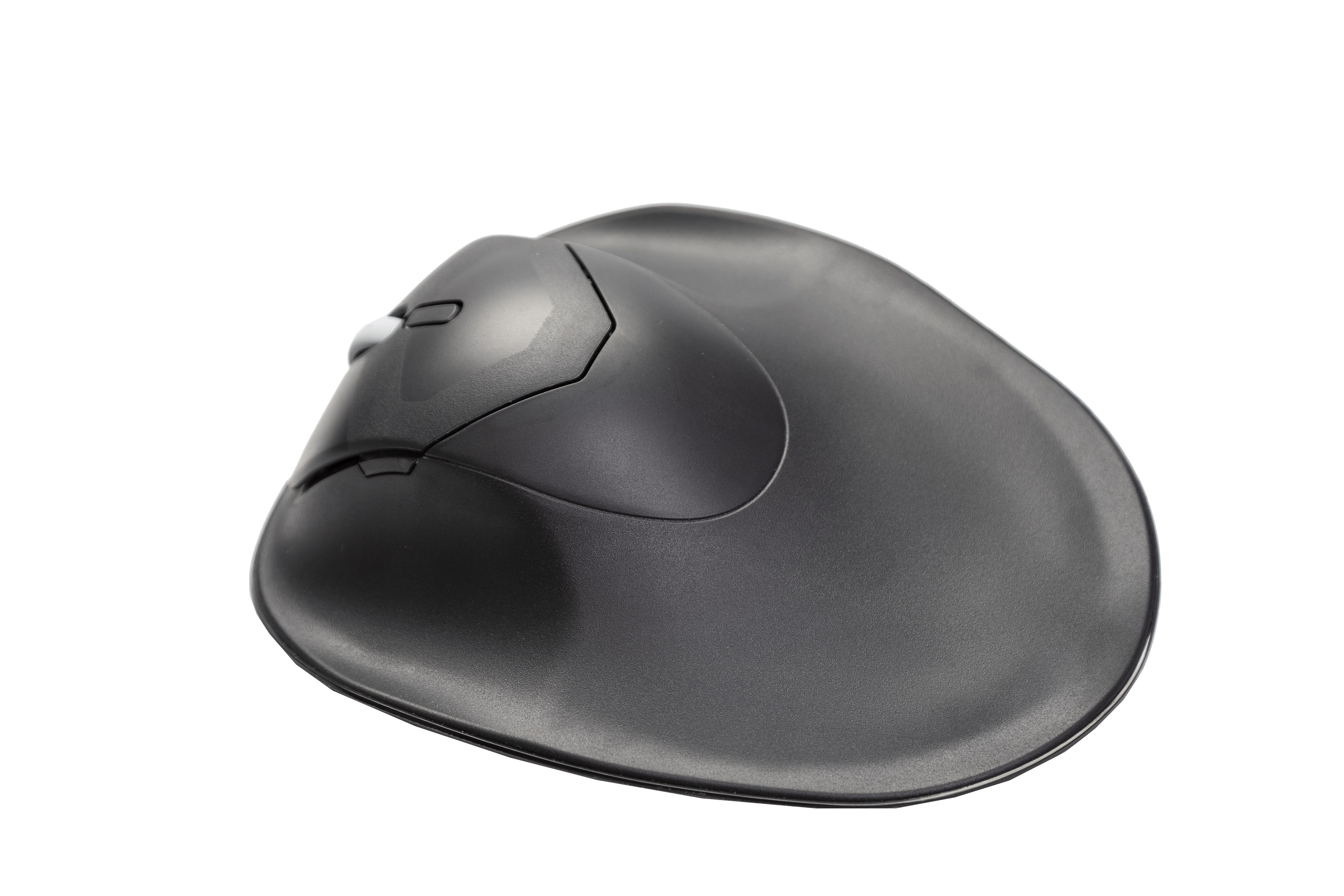 Ergonomische Maus, schwarze Farbe, mit speziellem Design für die Hand.