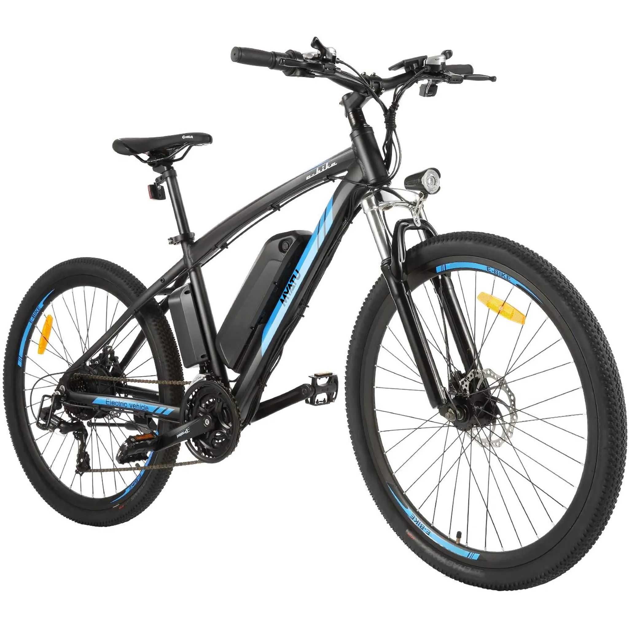 MYATU 5687 Mountainbike (Laufradgröße: Rahmenhöhe: Schwarz 95 Unisex-Rad, Blau) cm, Zoll, 27,5