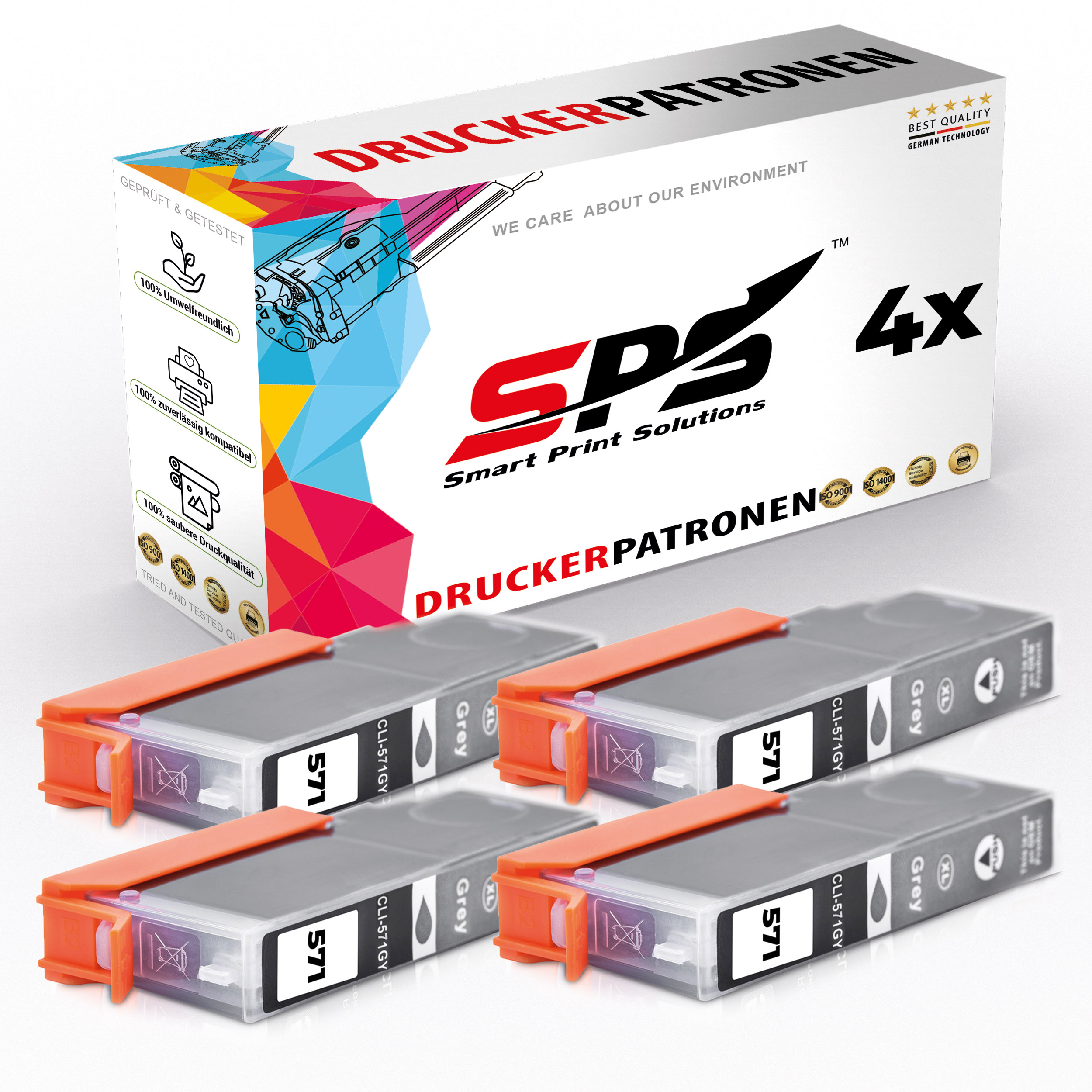 SPS S-12743 TS8050) Tintenpatrone CLI571GYXL Pixma / Grau (0335C004