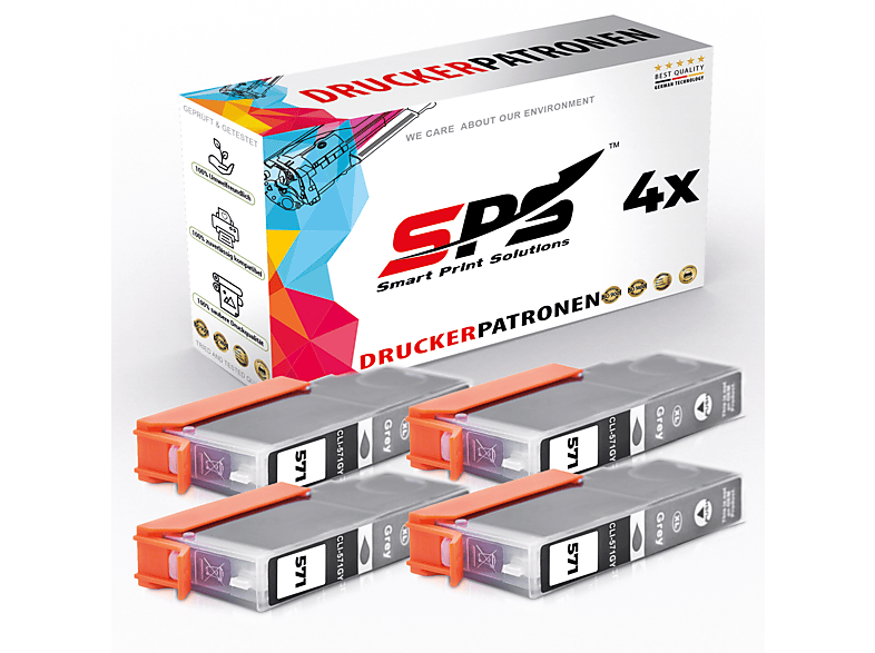 SPS S-12744 Tintenpatrone Grau (0335C004 TS8051) / CLI571GYXL Pixma