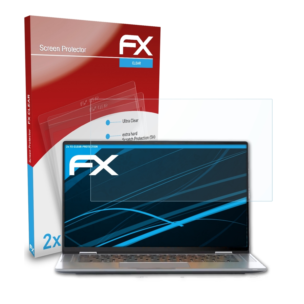 ATFOLIX 2x FX-Clear 9520) Latitude Displayschutz(für Dell