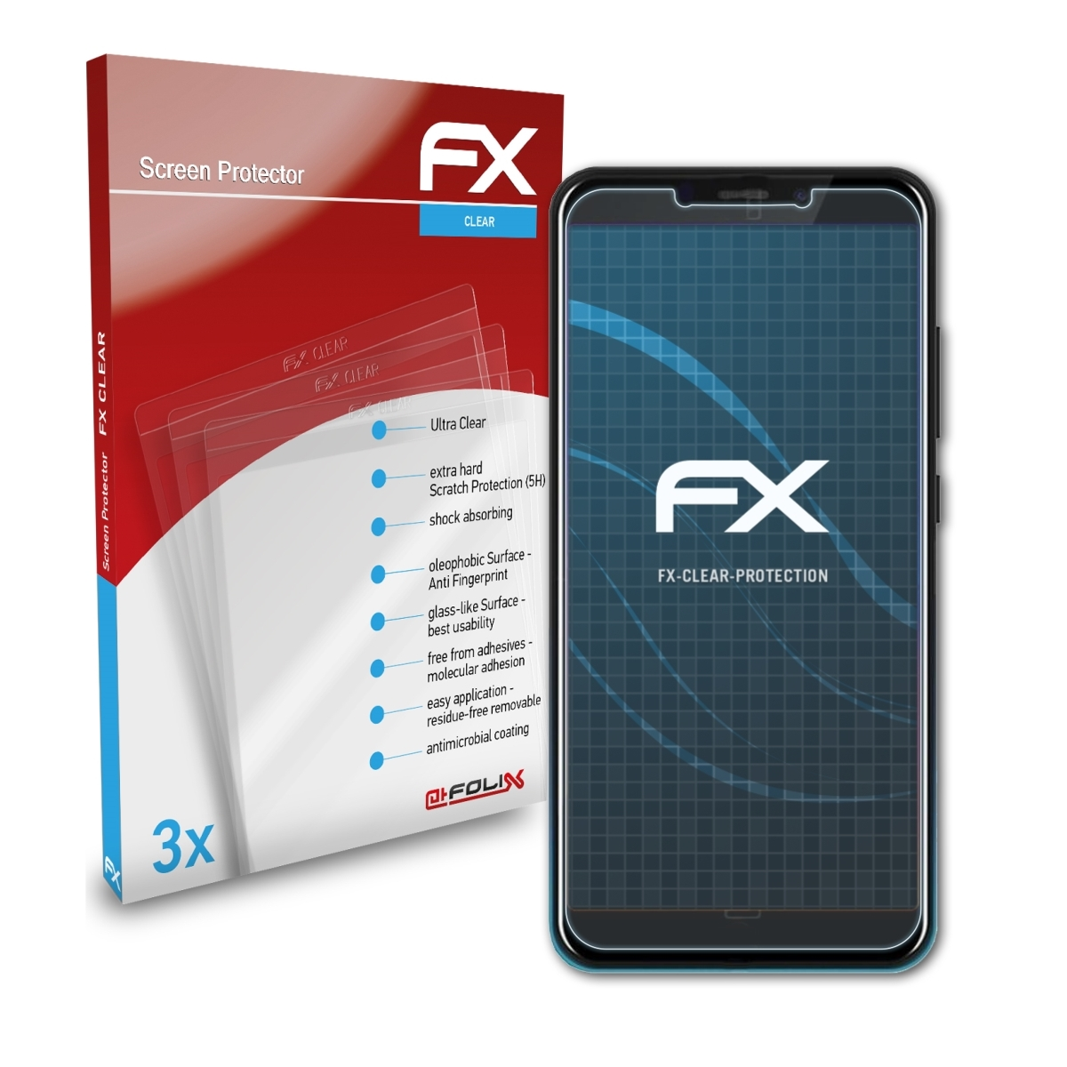 ATFOLIX 3x FX-Clear Displayschutz(für Hotwav M6)