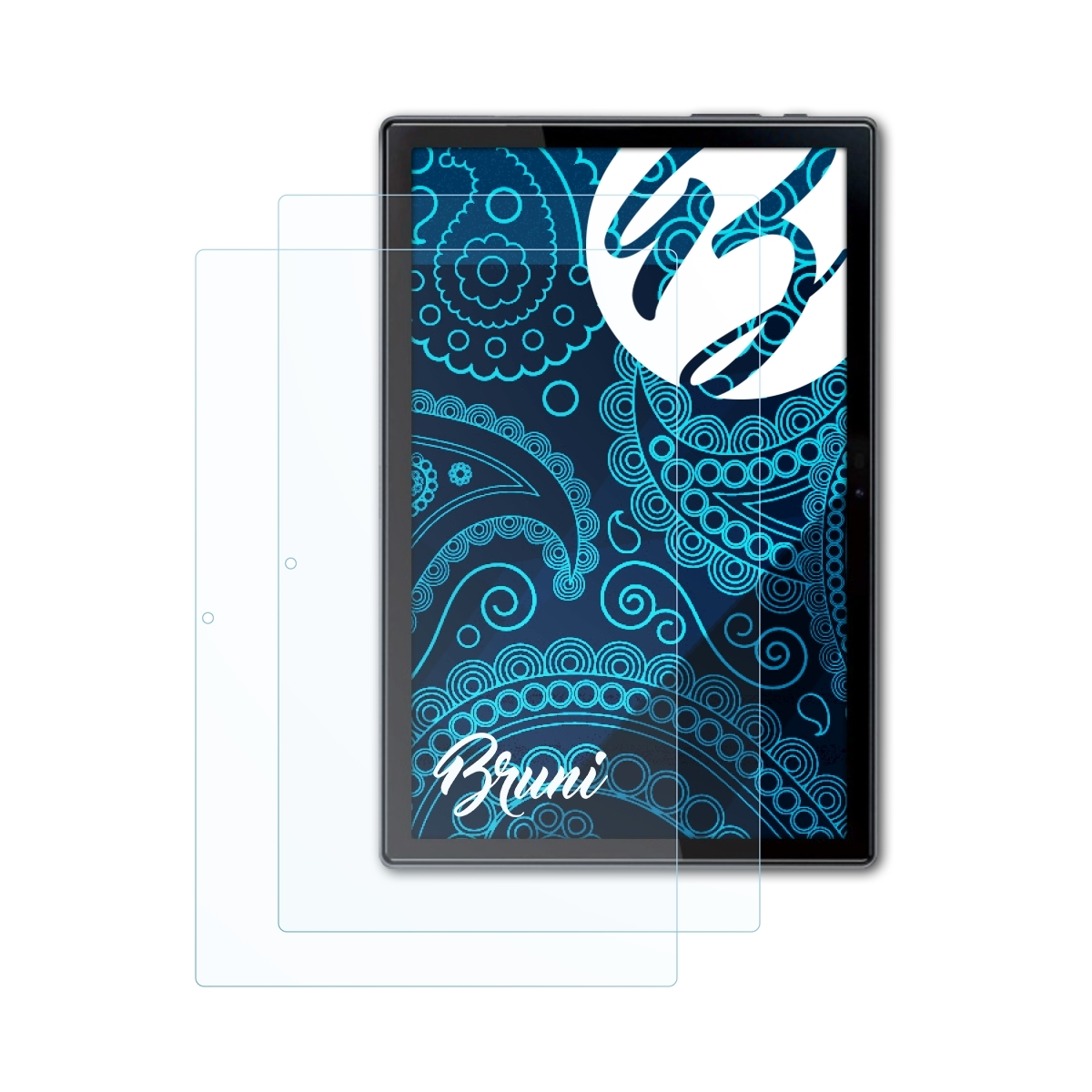 BRUNI 2x Basics-Clear Touch 102 Notepad Tablet) Schutzfolie(für Dragon
