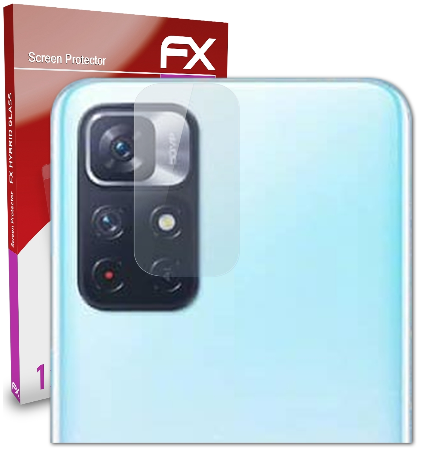 ATFOLIX FX-Hybrid-Glass Schutzglas(für Lens) Xiaomi Note Redmi 11