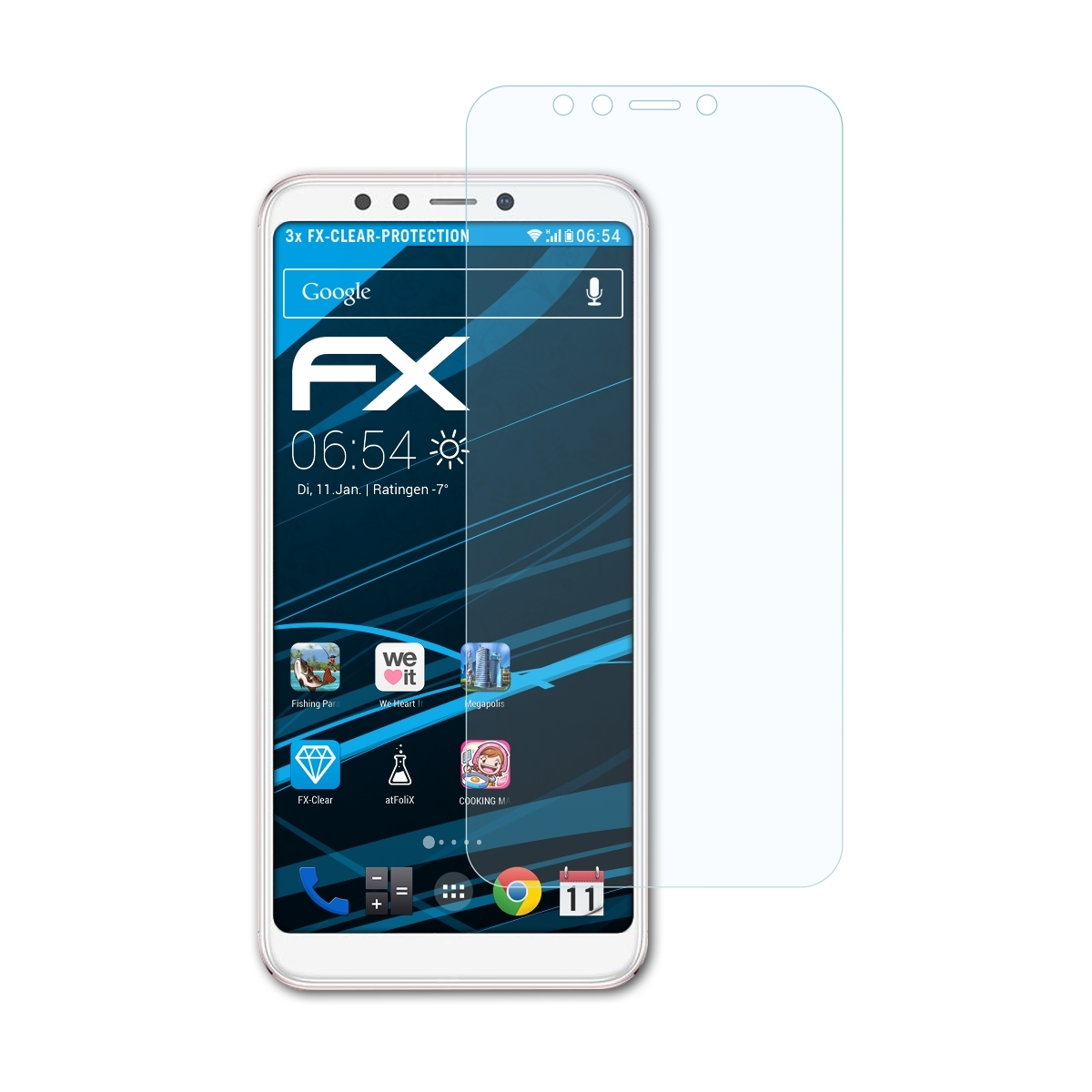 FX-Clear Plus) Displayschutz(für M5 ATFOLIX Hotwav 3x