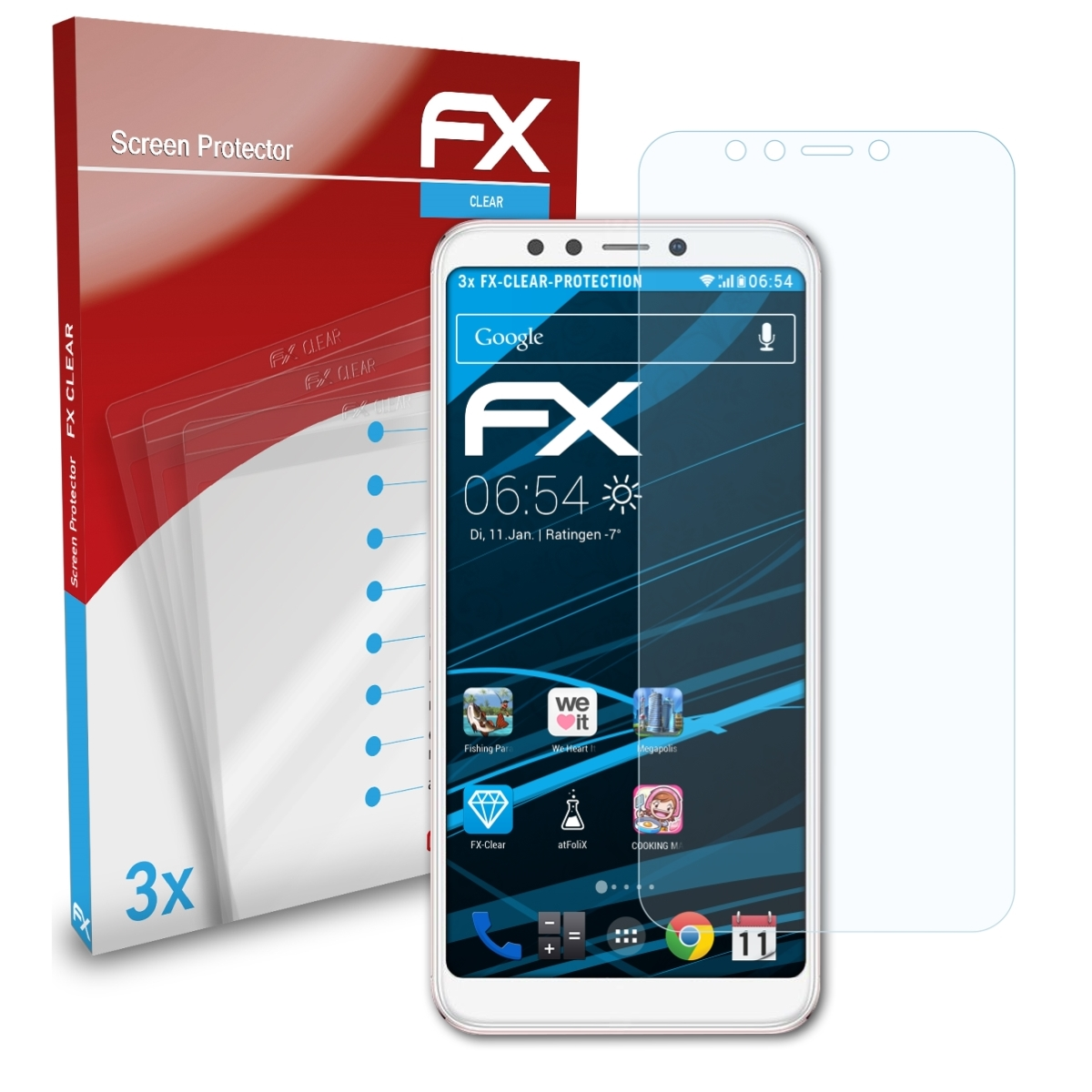 FX-Clear Plus) Displayschutz(für M5 ATFOLIX Hotwav 3x