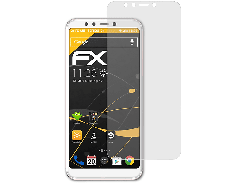 ATFOLIX 3x FX-Antireflex Displayschutz(für Hotwav M5 Plus)