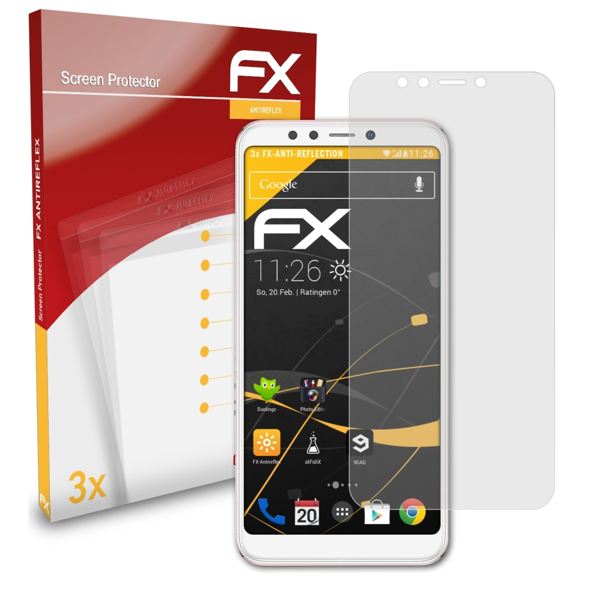 ATFOLIX 3x FX-Antireflex Displayschutz(für Hotwav Plus) M5