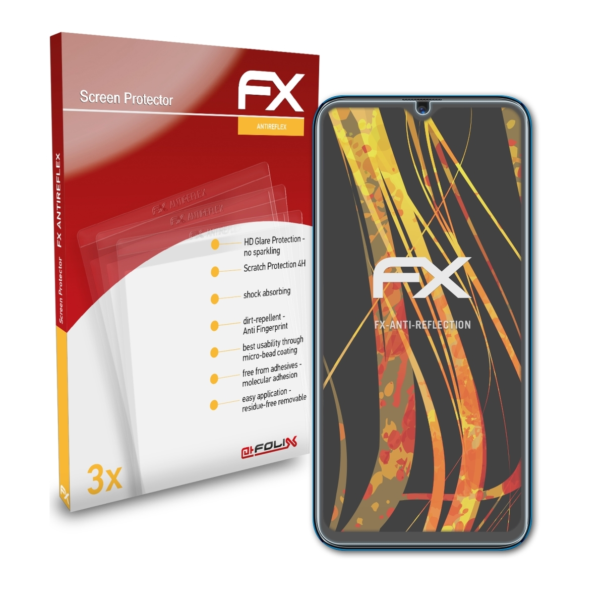 FX-Antireflex Pearl Hotwav K1) 3x ATFOLIX Displayschutz(für