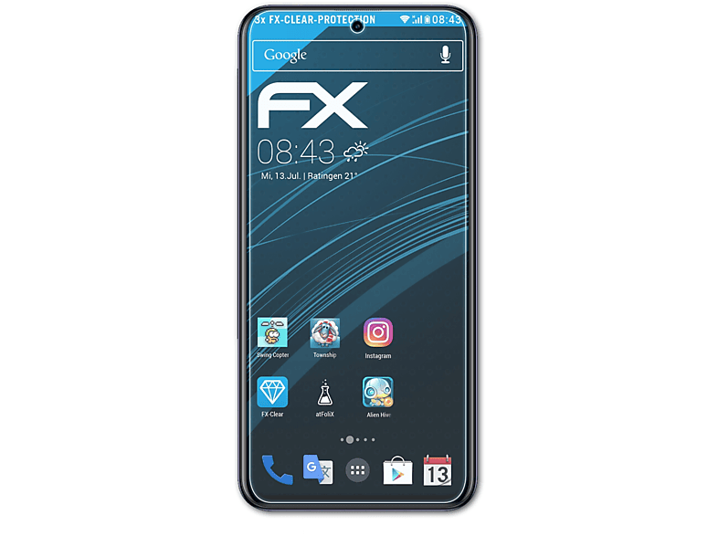 ATFOLIX 3x FX-Clear Displayschutz(für Homtom P30 Pro)