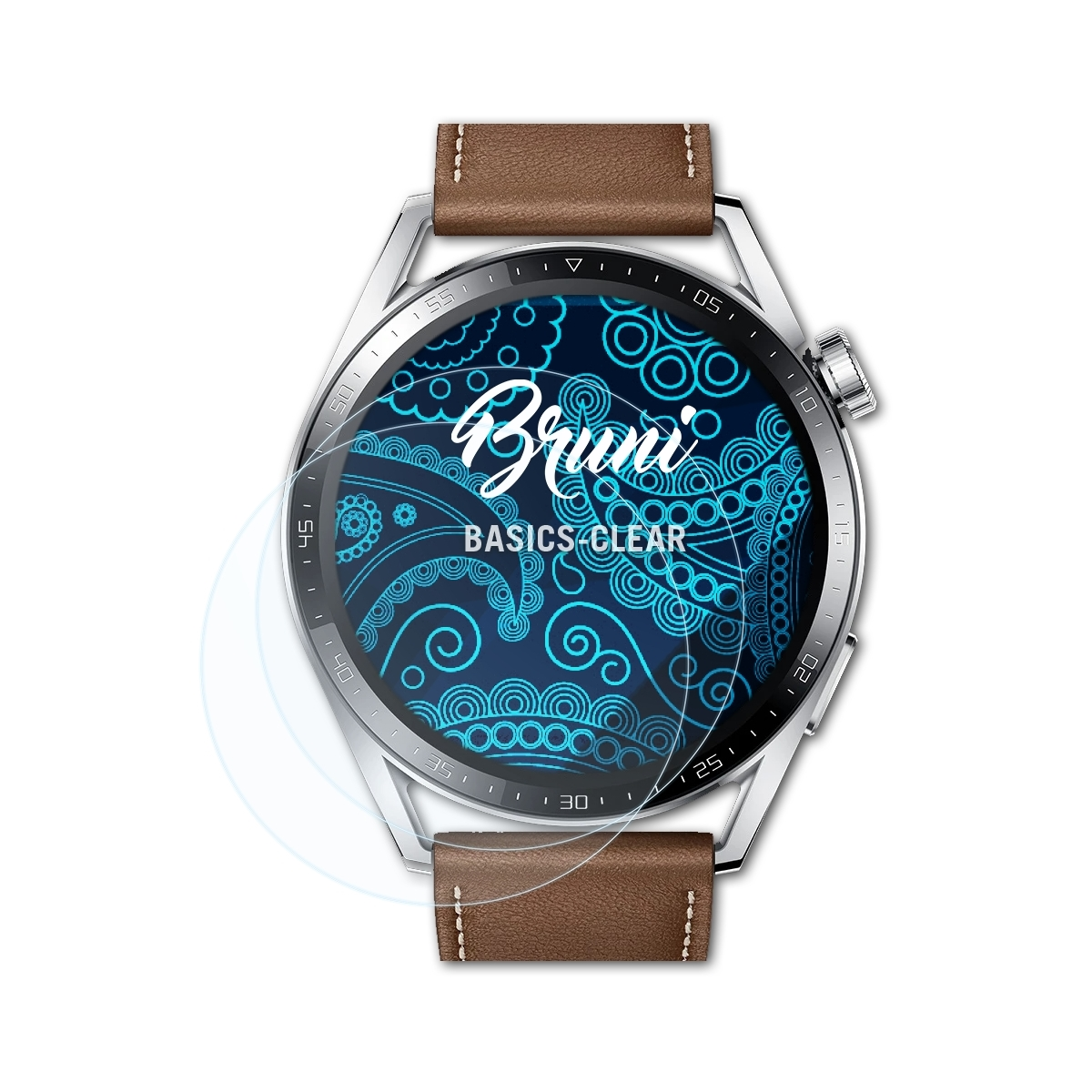 GT Schutzfolie(für (46mm)) BRUNI Basics-Clear 2x Watch 3 Huawei
