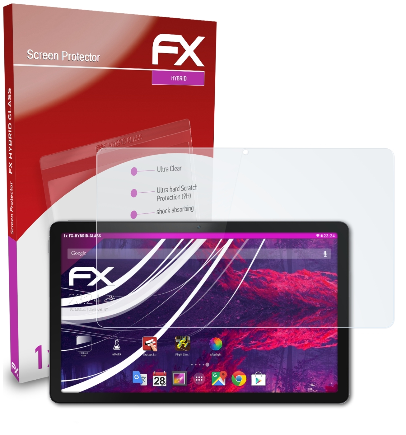Realme Pad) FX-Hybrid-Glass ATFOLIX Schutzglas(für