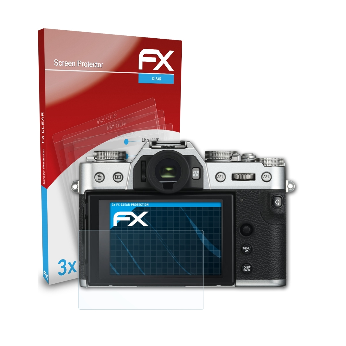 ATFOLIX 3x FX-Clear Displayschutz(für Fujifilm II) X-T30