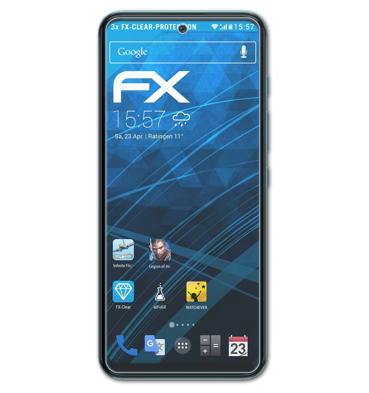 ATFOLIX 3x FX-Clear Displayschutz(für Motorola Moto G41)