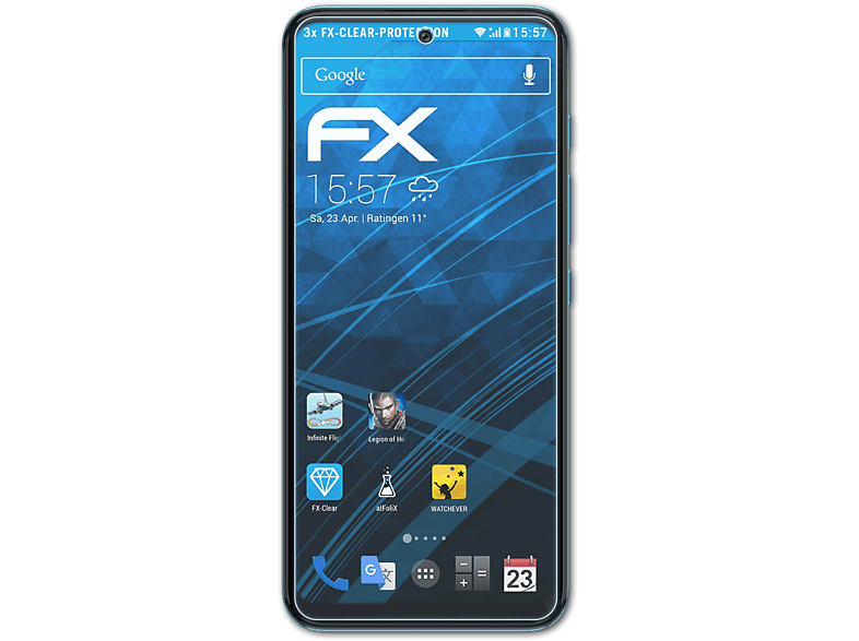 ATFOLIX 3x FX-Clear Displayschutz(für Motorola Moto G41)