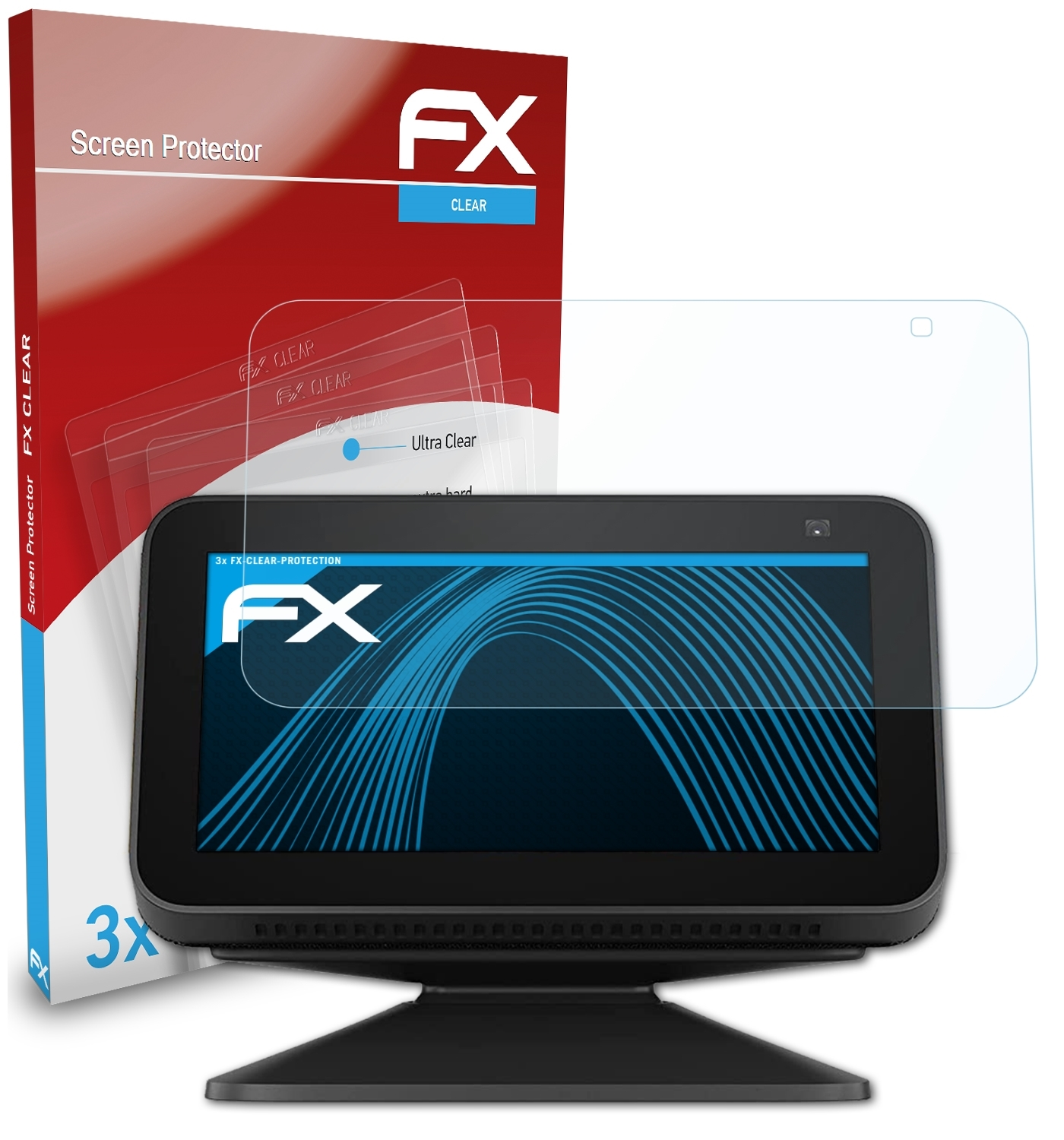 ATFOLIX 3x FX-Clear Generation Show 2021)) Displayschutz(für 5 Echo Amazon (2