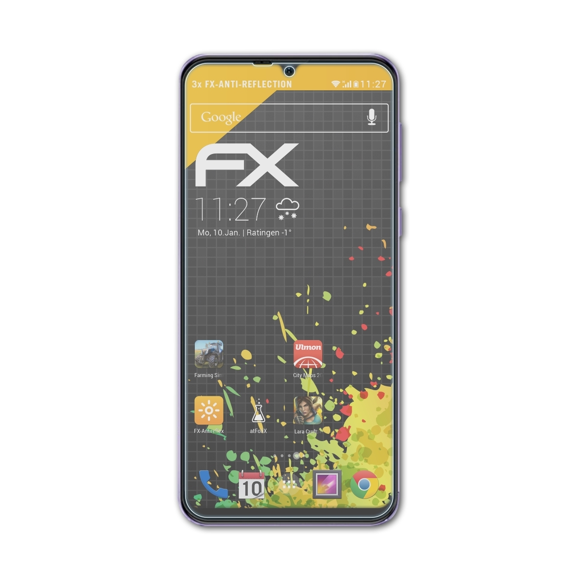 ATFOLIX FX-Antireflex Ulefone Displayschutz(für 3x 6P) Note