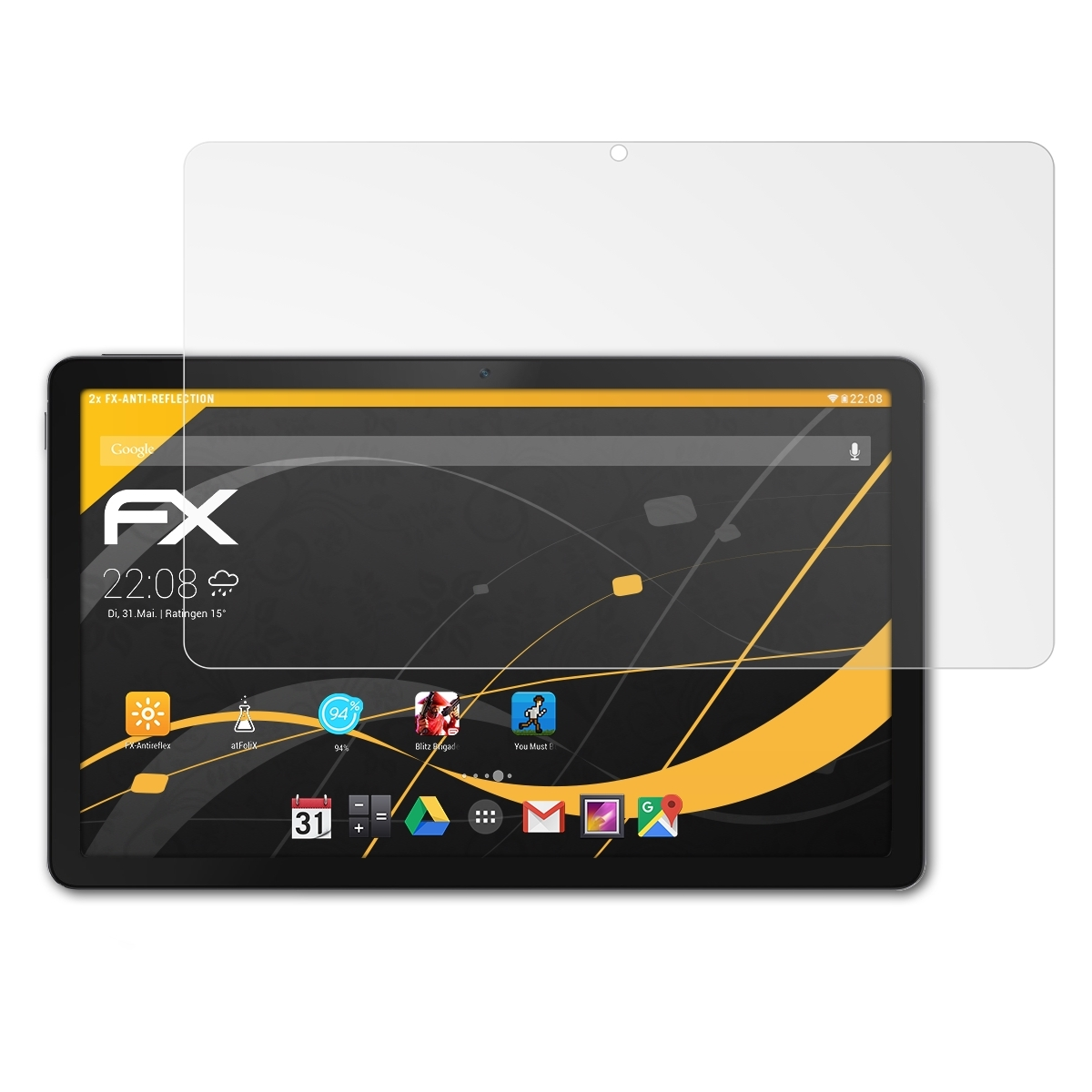 ATFOLIX 2x FX-Antireflex Displayschutz(für Pad) Realme