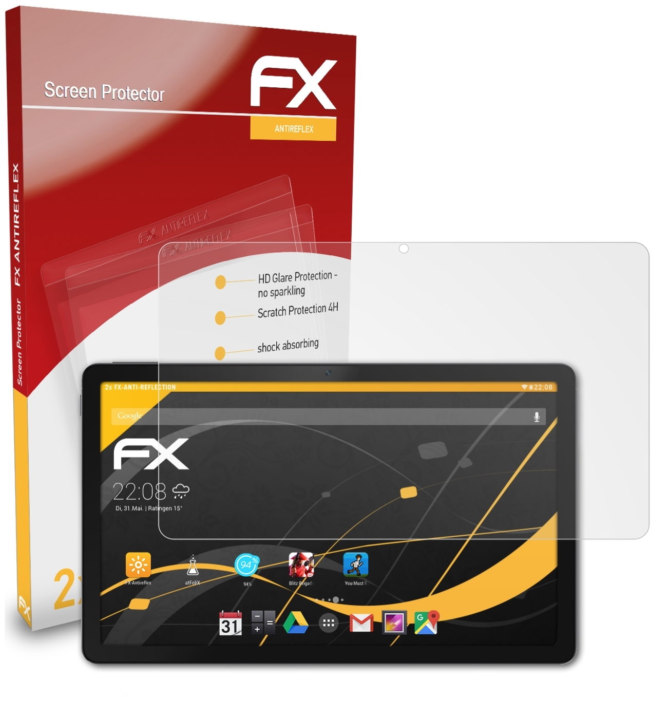 ATFOLIX 2x FX-Antireflex Realme Pad) Displayschutz(für