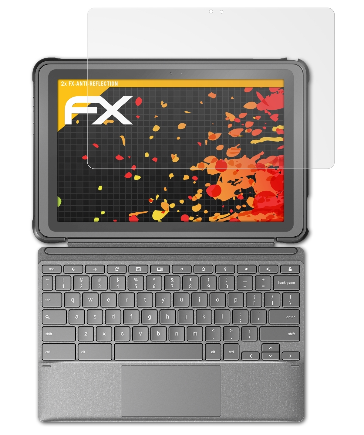 ATFOLIX 2x FX-Antireflex Displayschutz(für Asus CZ1 Chromebook Detachable (CZ10000))