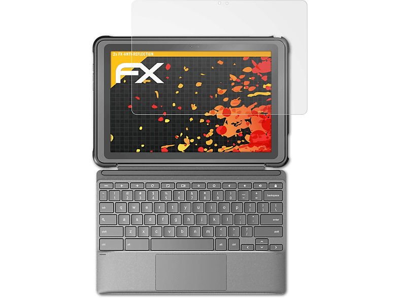 ATFOLIX 2x FX-Antireflex Displayschutz(für Asus Chromebook Detachable CZ1 (CZ10000))