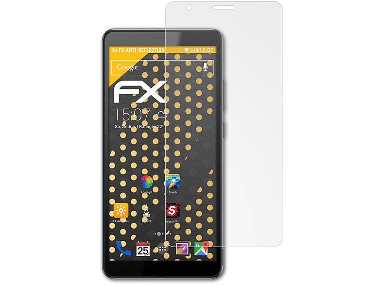 ATFOLIX 3x FX-Antireflex Plus) ZTE A31 Displayschutz(für Blade