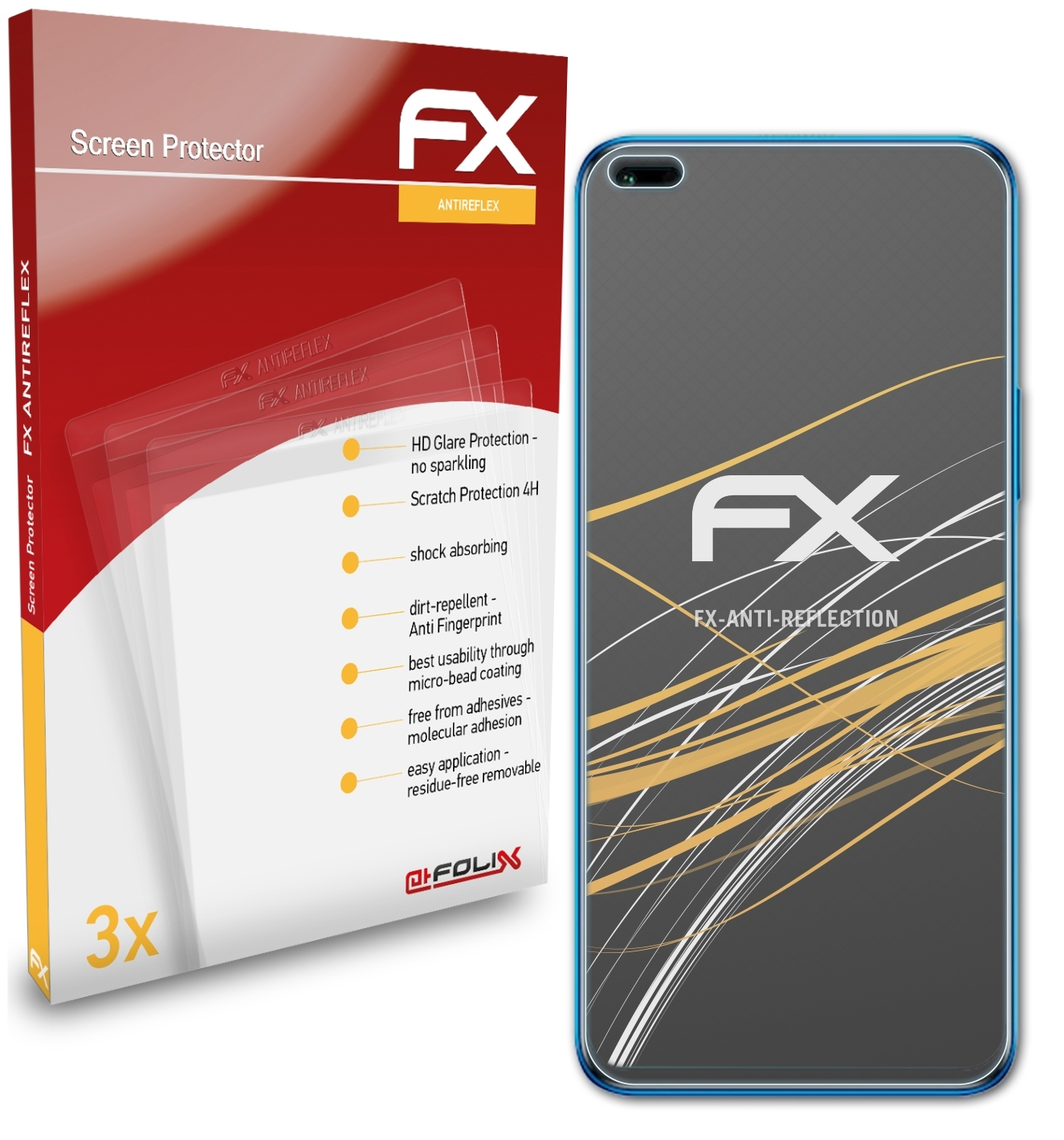 Honor ATFOLIX 50 FX-Antireflex 3x Lite) Displayschutz(für