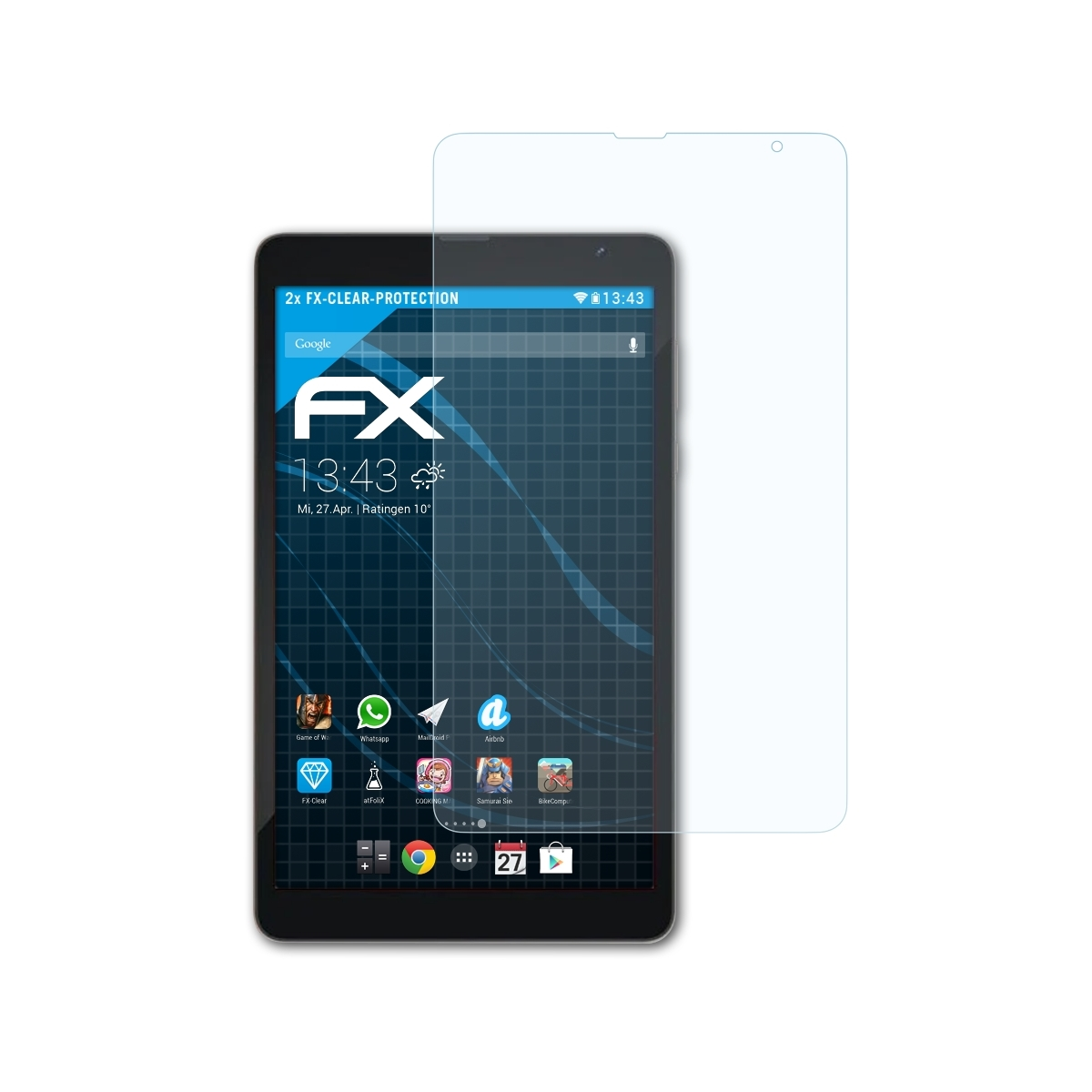 FX-Clear Blackview 6) 2x ATFOLIX Tab Displayschutz(für