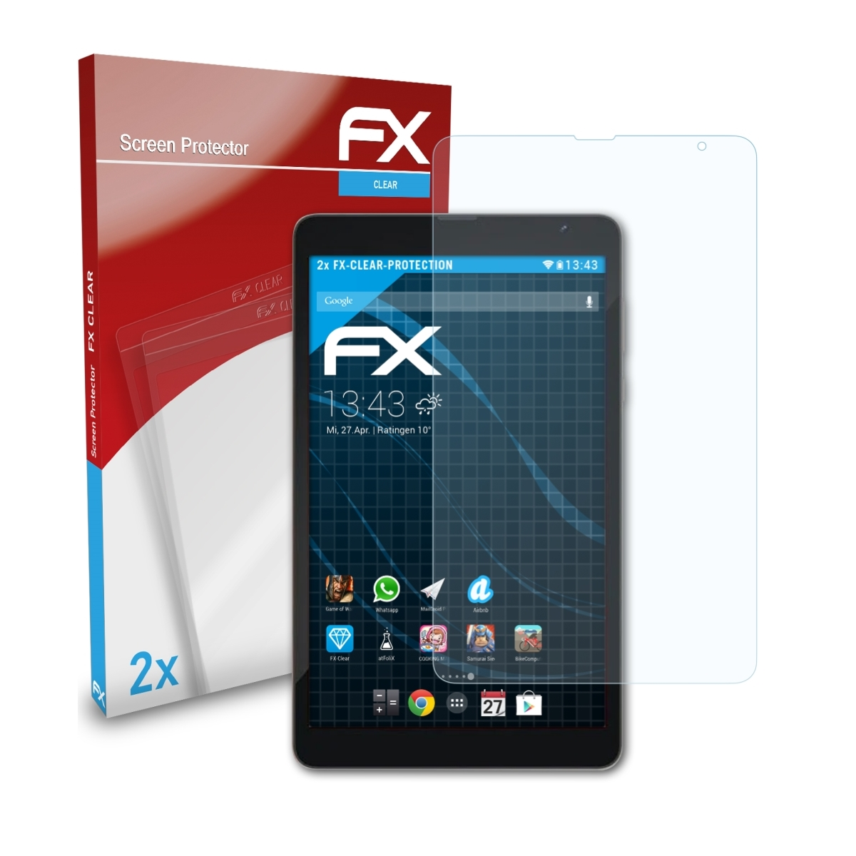 ATFOLIX 2x FX-Clear Tab Displayschutz(für 6) Blackview