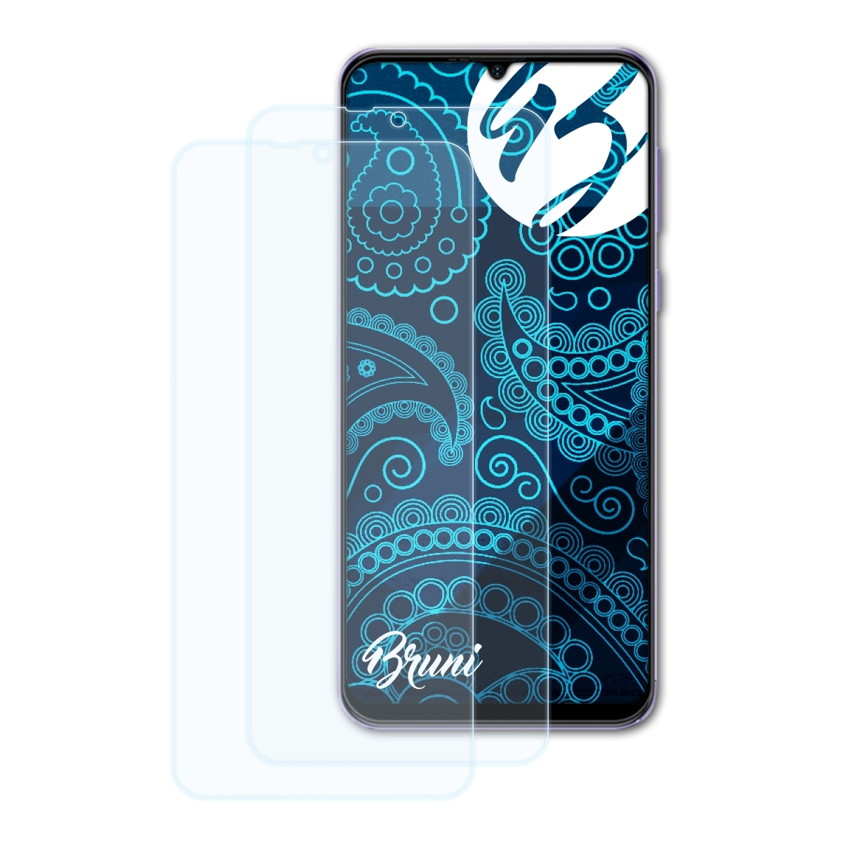 BRUNI 2x Basics-Clear Schutzfolie(für Ulefone Note 6P)