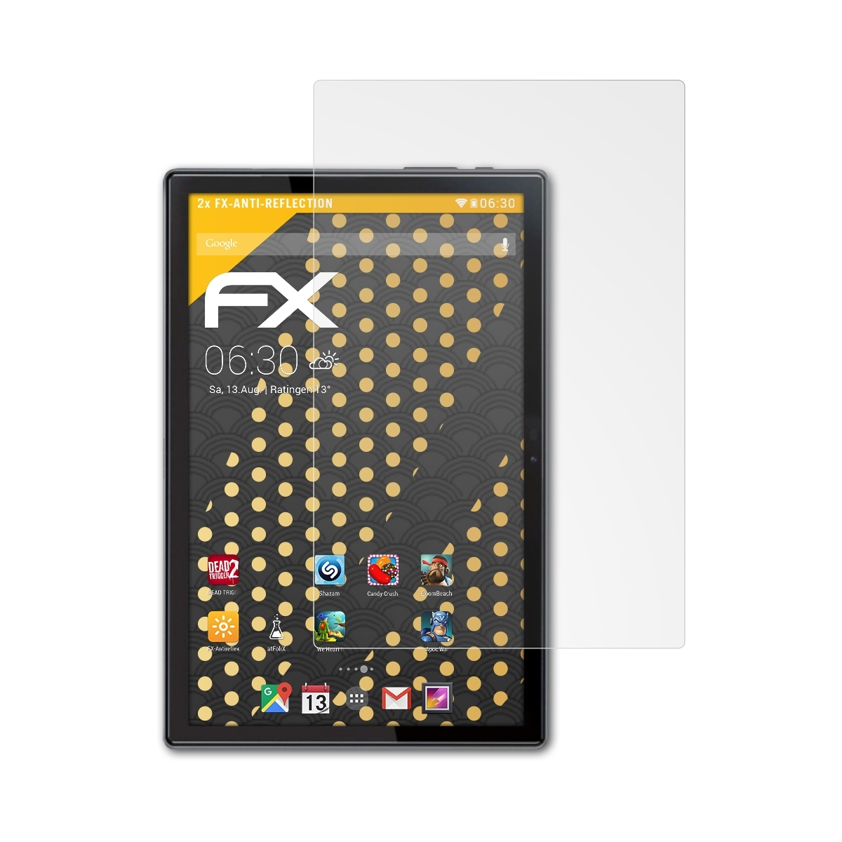 Notepad ATFOLIX Tablet) 2x Displayschutz(für FX-Antireflex Touch Dragon 102