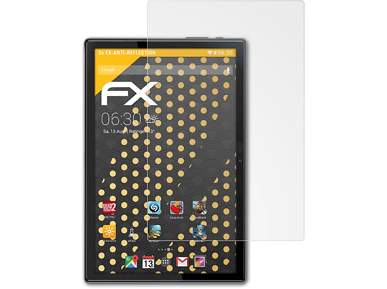 ATFOLIX 2x FX-Antireflex Displayschutz(für Dragon Notepad Touch 102 Tablet)