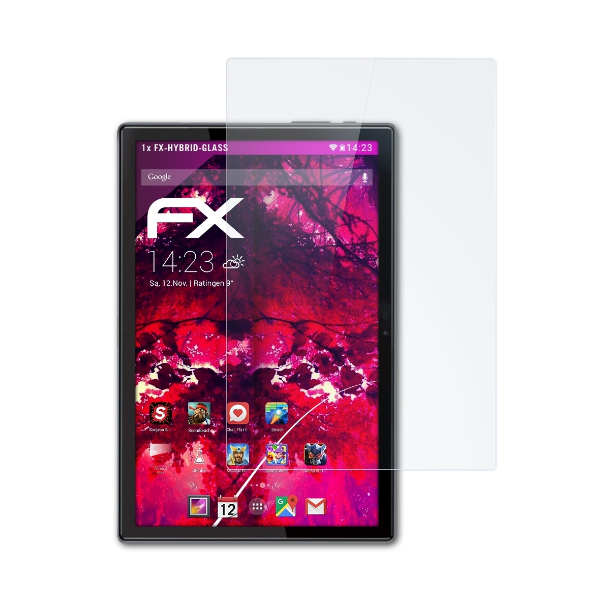 Touch Tablet) 102 ATFOLIX FX-Hybrid-Glass Notepad Schutzglas(für Dragon