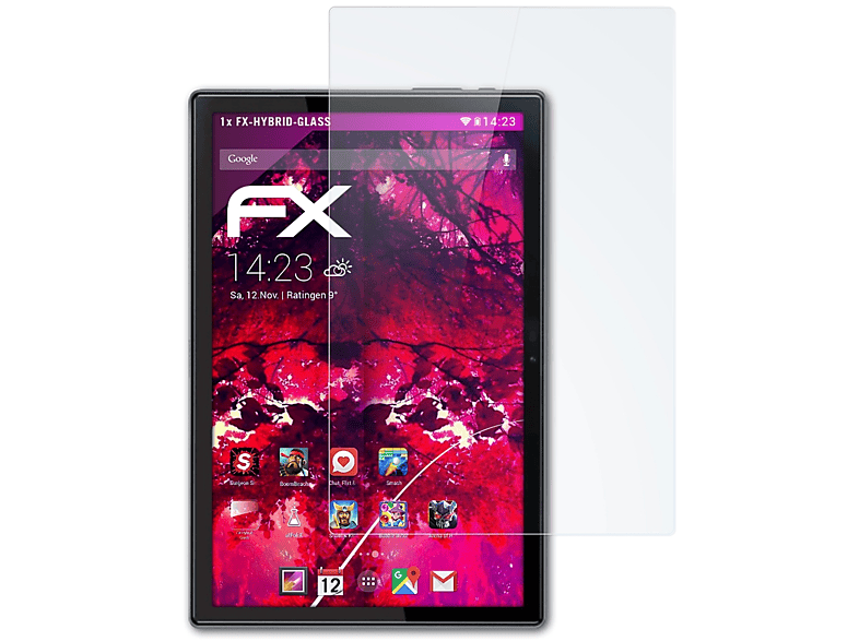 ATFOLIX FX-Hybrid-Glass Schutzglas(für Dragon Touch Notepad 102 Tablet)