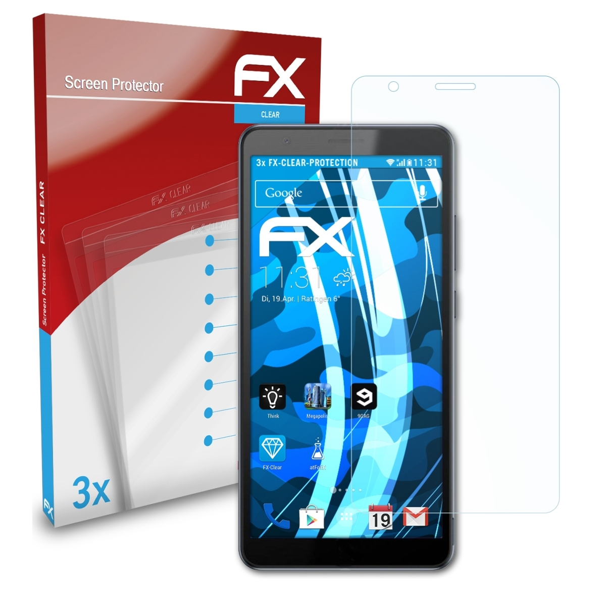 Blade A31 Plus) Displayschutz(für ZTE ATFOLIX 3x FX-Clear