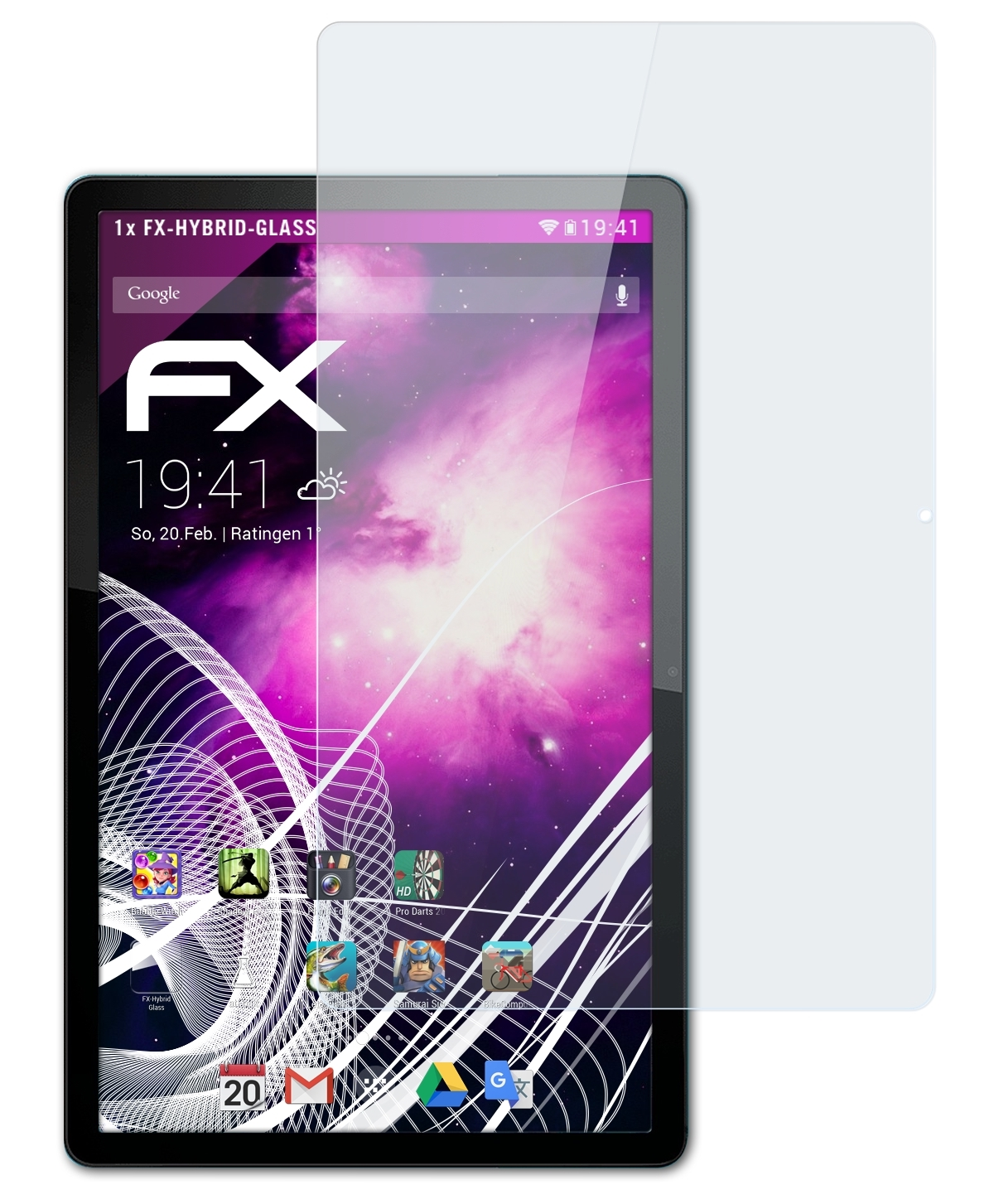 ATFOLIX FX-Hybrid-Glass Schutzglas(für Motorola Moto G70) Tab
