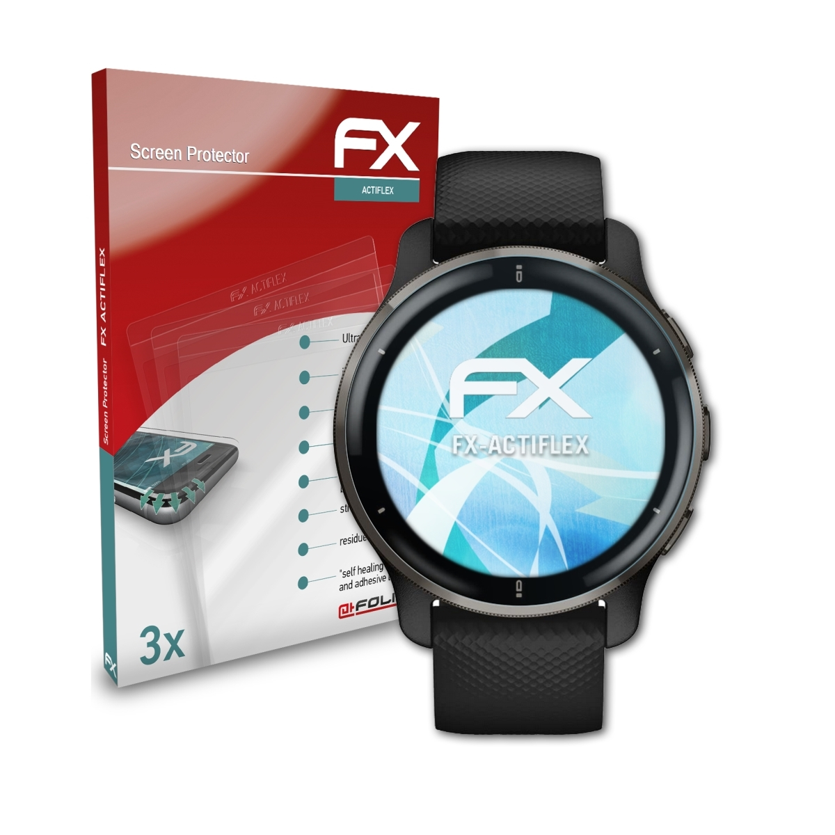 Plus) Venu FX-ActiFleX Displayschutz(für 3x ATFOLIX 2 Garmin