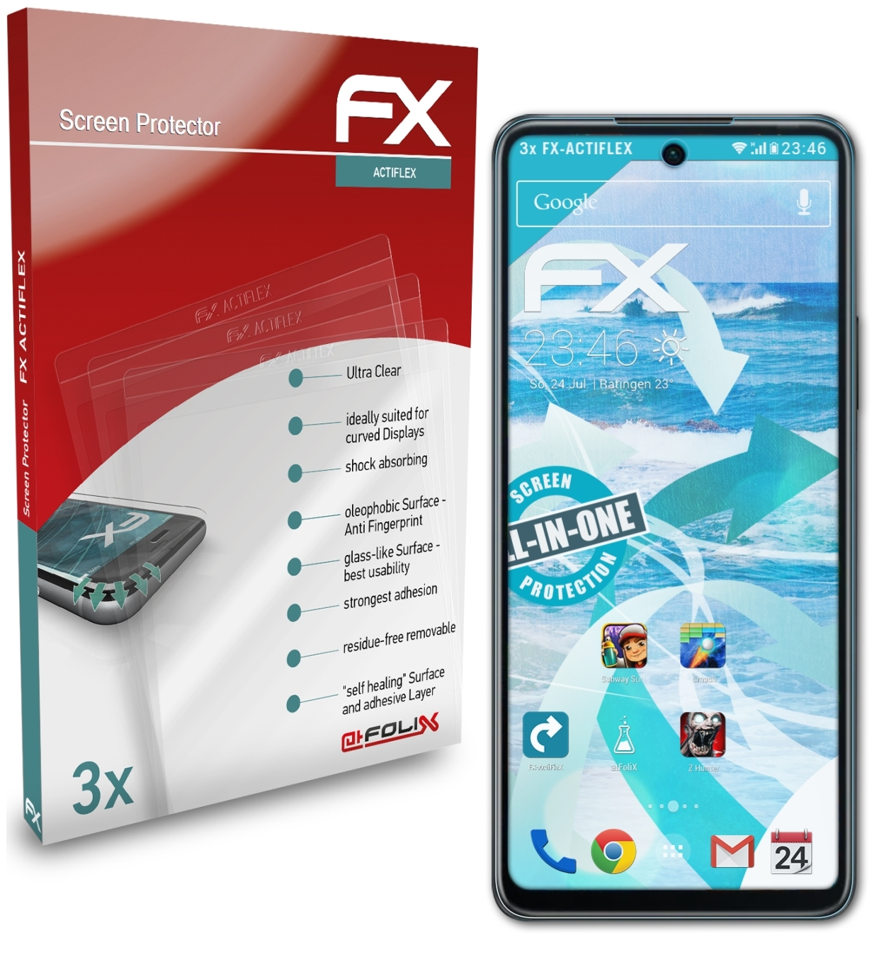 3x FX-ActiFleX Displayschutz(für ATFOLIX Infinix 5G) Zero