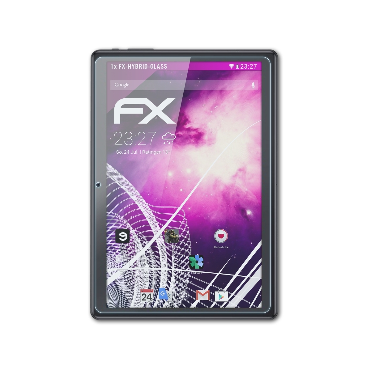 Schutzglas(für ATFOLIX Dragon Touch Plus) FX-Hybrid-Glass Max10