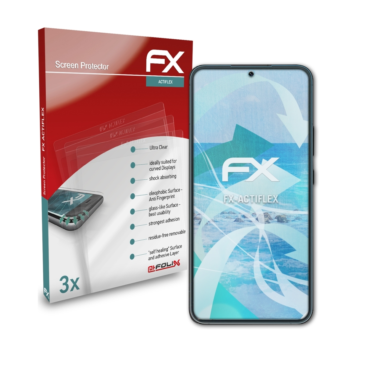 ATFOLIX 3x FX-ActiFleX Samsung Galaxy Displayschutz(für Plus 5G) S22
