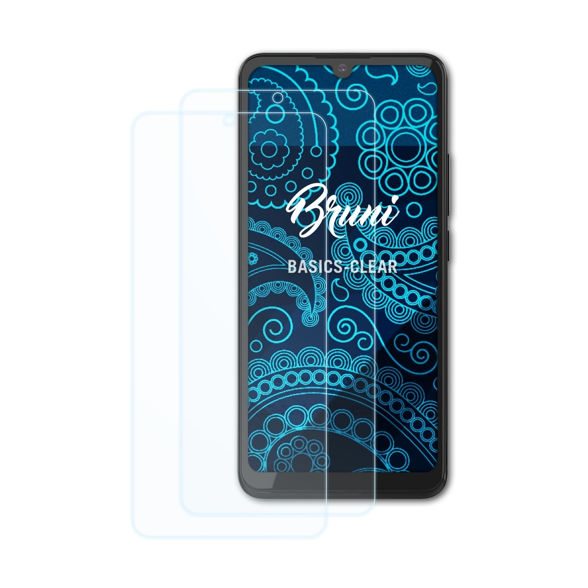 BRUNI 2x Basics-Clear Schutzfolie(für Mobile Plus) Nuu X6