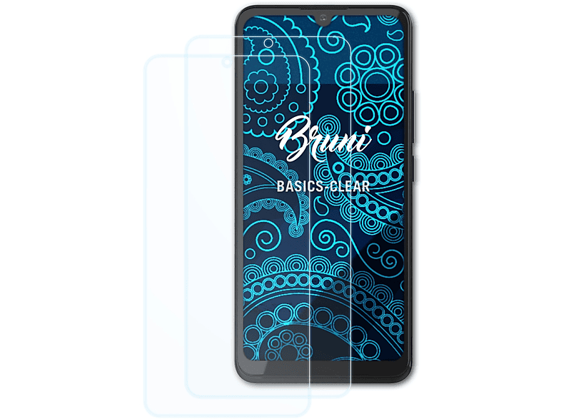 BRUNI 2x Basics-Clear Schutzfolie(für Nuu Mobile X6 Plus)