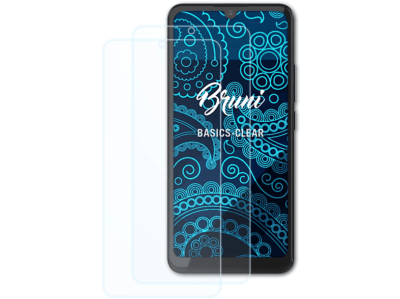 BRUNI 2x Basics-Clear Schutzfolie(für Mobile Plus) Nuu X6